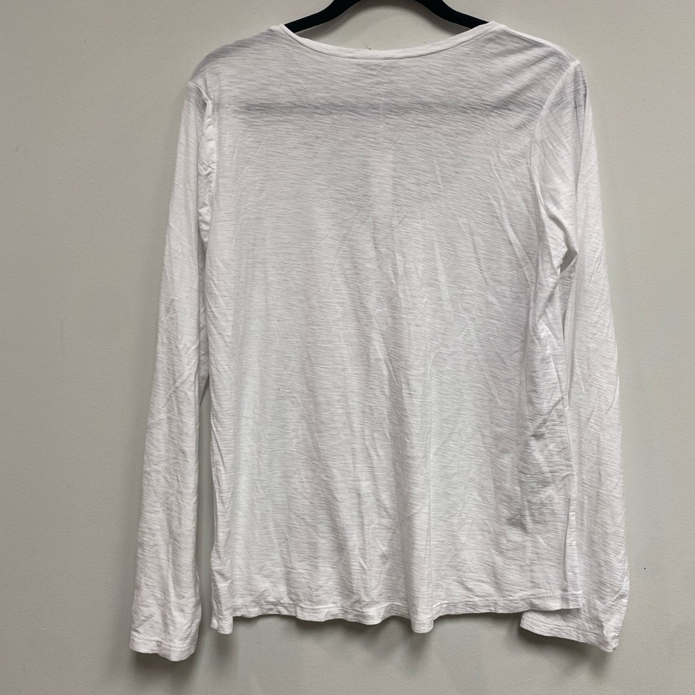 NWT Standard James Perse White Slub Knit Long Sleeve Tee Size 4/XL - Picture 9 of 10